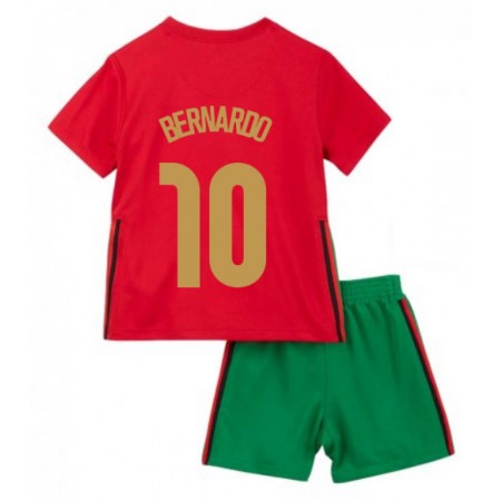 Billiga Fotbollströjor Portugal Bernardo Silva 10 Barn Hemma tröja EM 2020 Kortärmad